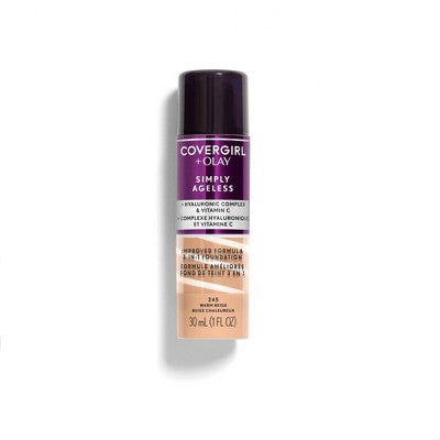 COVERGIRL + Olay Simply Ageless 3-in-1 Liquid Foundation with Hyaluronic Complex + Vitamin C - 1 fl oz