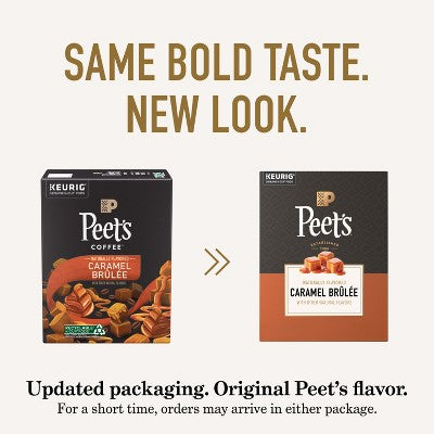 Peet's Coffee Caramel Brûlée Medium Roast Single Serve Coffee Pods - 22ct