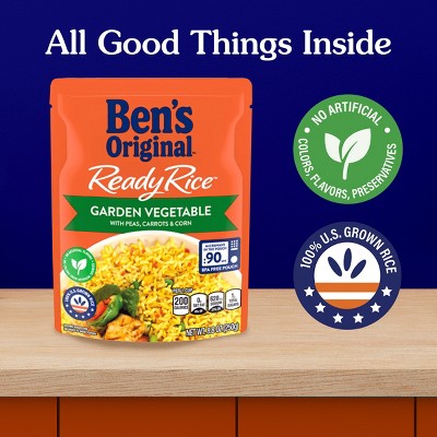 Ben's Original Ready Rice Garden Vegetable Microwavable Pouch - 8.8oz: No Artificial Flavors, Colors Or Preservatives