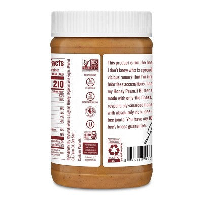 Justin's Honey Peanut Butter Blend - 16oz: Certified Gluten-Free, Creamy