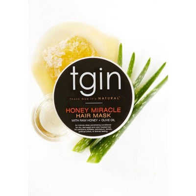 TGIN Honey Miracle Hair Mask with Raw Honey + Olive Oil Deep Conditioner - 12 fl oz