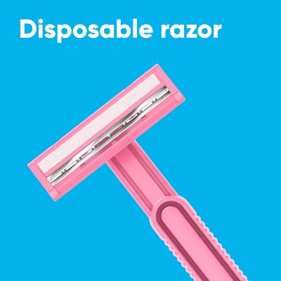 Gillette Daisy 2-Blade Women's Disposable Razors - 12ct: Manual, All Hair Types, Whole Body Use