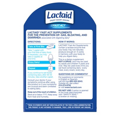 Lactaid Fast Act Caplet - 96ct