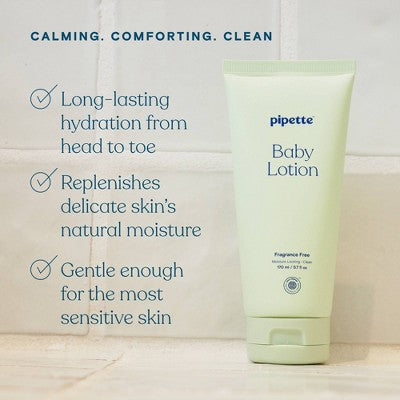 Pipette Baby Lotion Fragrance Free - 5.7 fl oz