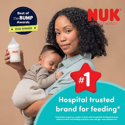 NUK Perfect Match Baby Bottle - Medium Flow - 8oz