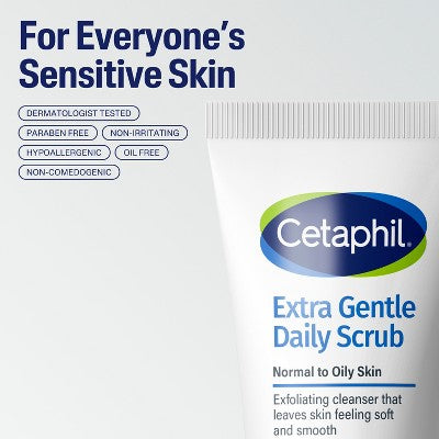Cetaphil Extra Gentle Exfoliating Face Wash Daily Scrub - 6 fl oz