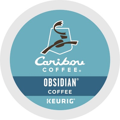 Caribou Coffee Obsidian Dark Keurig K-Cup Coffee Pods - Dark Roast - 24ct: Rainforest Alliance Certified, Arabica Beans