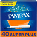 Tampax Cardboard Super Plus Absorbency Anti-Slip Grip LeakGuard Skirt Tampons - Unscented - 40ct