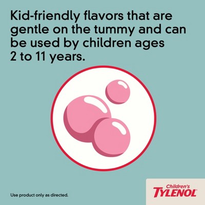 Children's Tylenol Pain + Fever Relief Chewables - Acetaminophen - Bubble Gum - 24ct