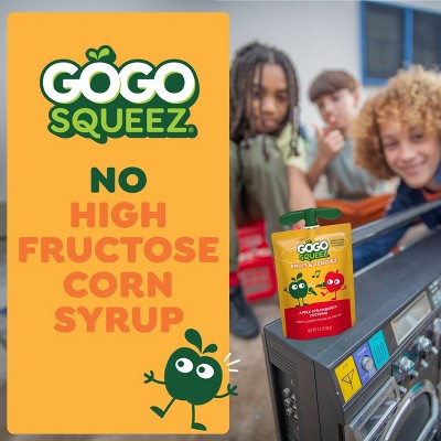 GoGo SqueeZ Fruit & VeggieZ No Sugar Added Applesauce and Puree Pedal Peach and Speedy Strawberry Variety Pack - 3.2oz/12ct: Certified Gluten-Free