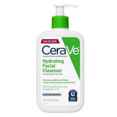 CeraVe Hydrating Face Wash with Hyaluronic Acid and Glycerin for Normal to Dry Skin