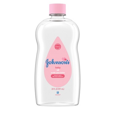 Johnson's Baby Body Pure Mineral Oil, Gentle & Soothing Massage Oil for Dry Skin - Original Scent - 20oz
