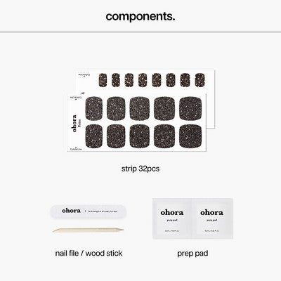 Ohora Gel Pedi Nail Design Line - Pirate - 30ct