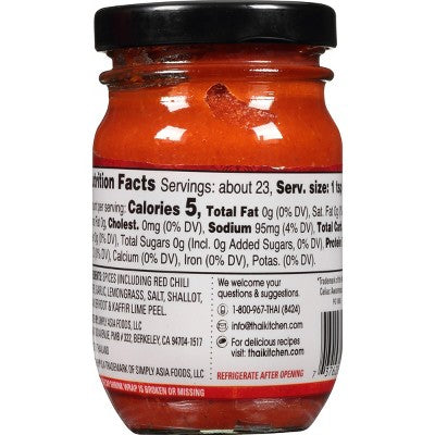 Thai Kitchen Premium Authentic Red Curry Paste 4oz: Gluten-Free