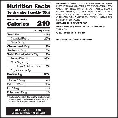 Quest Nutrition Protein Cookie - Peanut Butter - 4ct