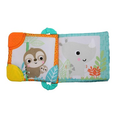 Bright Starts Teethe & Read Play Book: BPA-Free Baby Teether and Educational Toy for Gross Motor Skills & Early Learning