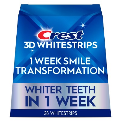 Crest 3D Whitestrips 1 Week Smile Transformation At-home Teeth Whitening Kit - 14 Treatments