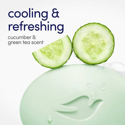 Dove Beauty Cool Moisture Beauty Bar Soap - Cucumber & Green Tea - 3.75oz each