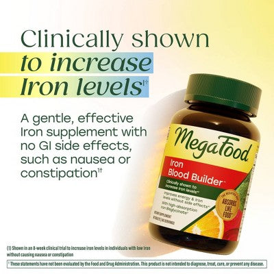 MegaFood Blood Builder Vegan Iron Supplement Tablet