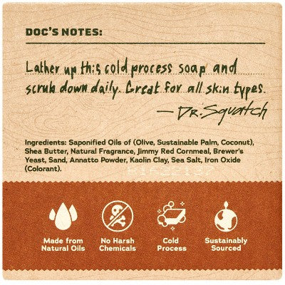 DR. SQUATCH Men's All Natural Bar Soap - Wood Barrel Bourbon - 5oz