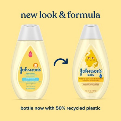 Johnson's Head-To-Toe Gentle Baby Body Wash & Shampoo, Travel Size - 3.4 fl oz