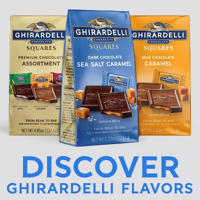Ghirardelli Dark Chocolate Candy squares with Sea Salt Caramel Filling