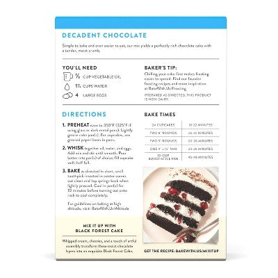 King Arthur Gluten Free Chocolate Cake Mix - 22oz