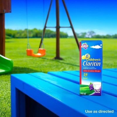 Children's Claritin Loratadine Allergy Relief 24 Hour Non-Drowsy Grape Liquid