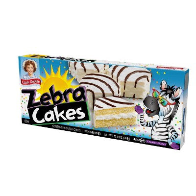 Little Debbie Zebra Cakes - 13oz/10ct: Chocolate Drizzle, Cream Filling