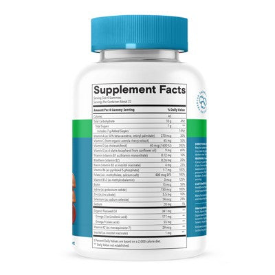 SmartyPants Organic Men's Multi & Vegetarian Omega 3 Gummy Vitamins with D3, C & B12 - 90 ct