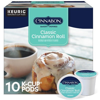 Cinnabon Classic Cinnamon Roll Flavored Keurig K-Cup Coffee Pods