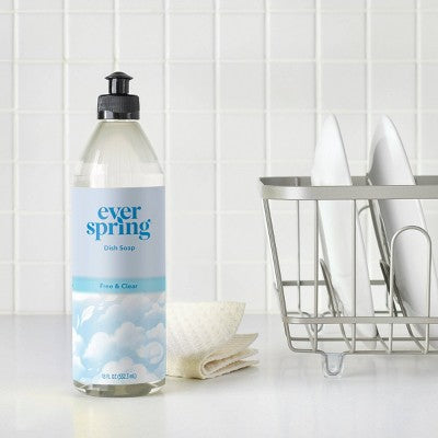 Free & Clear Liquid Dish Soap - 18 fl oz - Everspring™
