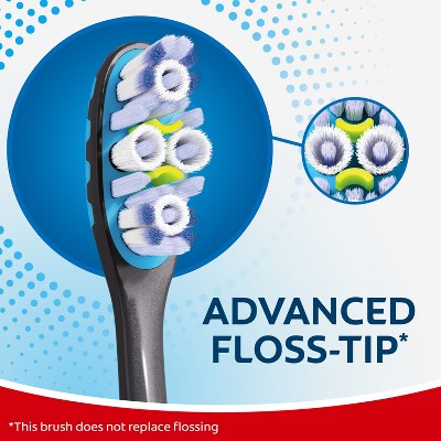 Colgate 360 Advanced Floss-Tip Manual Toothbrush - Medium