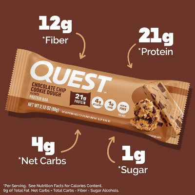 Quest Nutrition Protein Bar - Chocolate Chip Cookie Dough