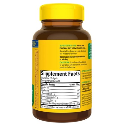 Nature Made Magnesium Citrate 250mg Muscle, Nerve, Bone & Heart Support Supplement