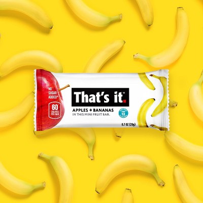 That's It. Strawberry Banana Mini Fruit Bars - 10ct/7oz: Certified Gluten-Free, No Added Sugar