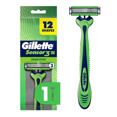 Gillette Sensor Sensitive Men 3 Blades Disposable Razor - Trial Size
