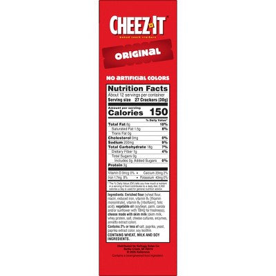 Cheez-It Original Baked Snack Crackers - 12.4oz