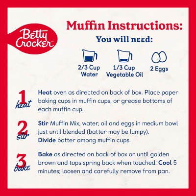 Betty Crocker Banana Nut Muffin Mix - 12.3oz: No Artificial Sweeteners, No High Fructose Corn Syrup