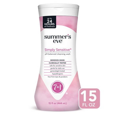 Summer's Eve Simply Sensitive Feminine Cleansing Wash - 15 fl oz