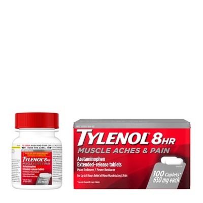 Tylenol 8 Hour Muscle Aches & Pain Tablets - Acetaminophen - 100ct