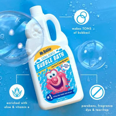 Mr. Bubble Extra Gentle Dye & Fragrance Free Bubble Bath 36-oz