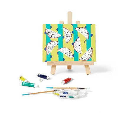 25pc Artist Acrylic Starter Set - Mondo Llama™: Easel & Paint Kit with Brushes, Palette, Canvas Boards, Design Guide