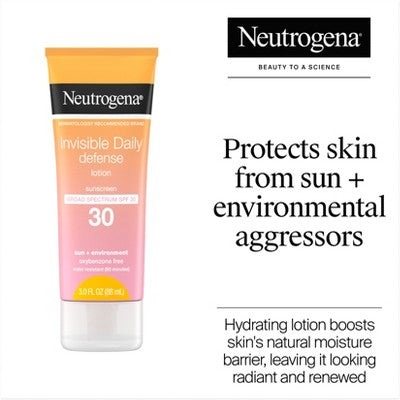 Neutrogena Invisible Daily Defense Sunscreen Lotion - 3 fl oz