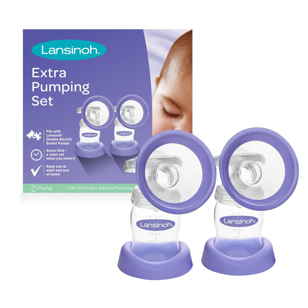 Lansinoh Extra Pumpset, Lansinoh Ersatzteile-Set für Doppel-Milchpumpe elektrisch
