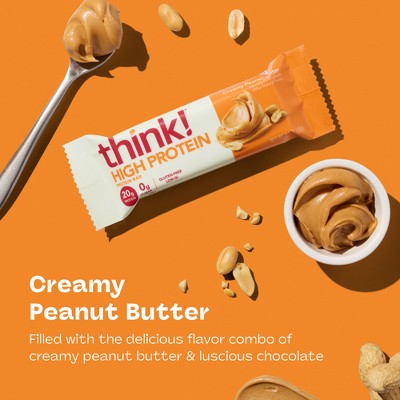 think! High Protein Creamy Peanut Butter Bars