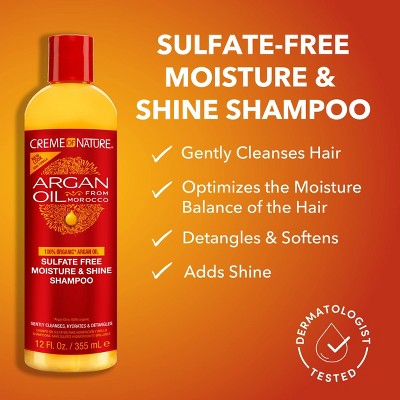 Creme of Nature Argan Oil Sulfate-Free Moisture & Shine Shampoo - 12 fl oz