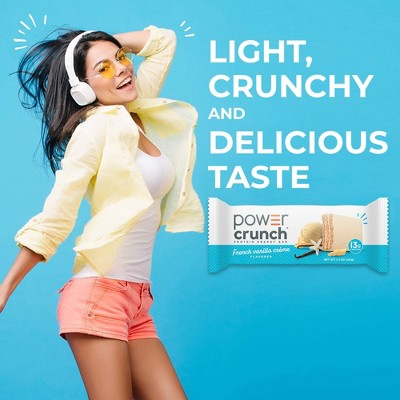 Power Crunch Wafer French Vanilla Whey Protein Energy Bars - 14g Protein - 5ct