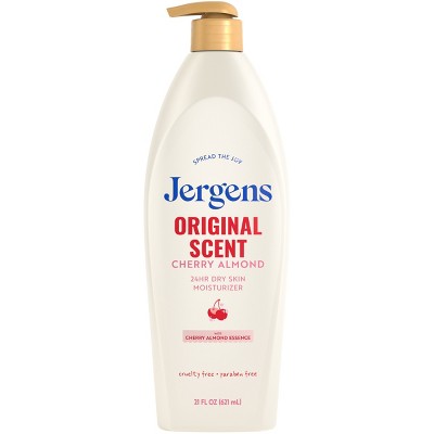 Jergens Original Scent with Cherry Almond Essence Dry Skin Moisturizer, Long Lasting Hydration