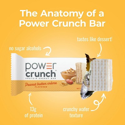 Power Crunch Peanut Butter Cream Wafer Protein Energy Bar - 5pk